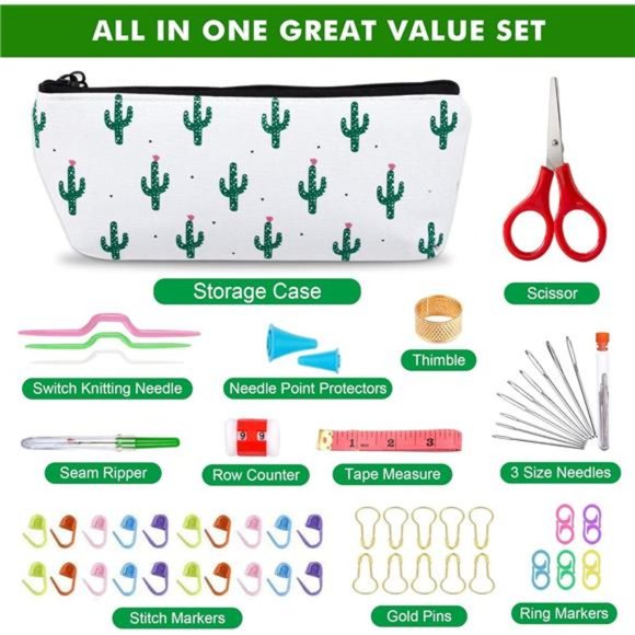 73 Pack Crochet Hooks Set, 13 PCS 2mm(B)-10mm(N) Ergonomic Soft Grip Crochet - Picture 2 of 7